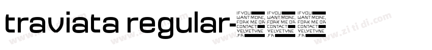 traviata regular字体转换